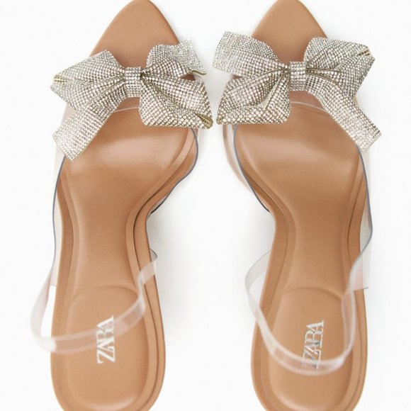 Zara Embellished Bow Sandal - Picture 3 of 4